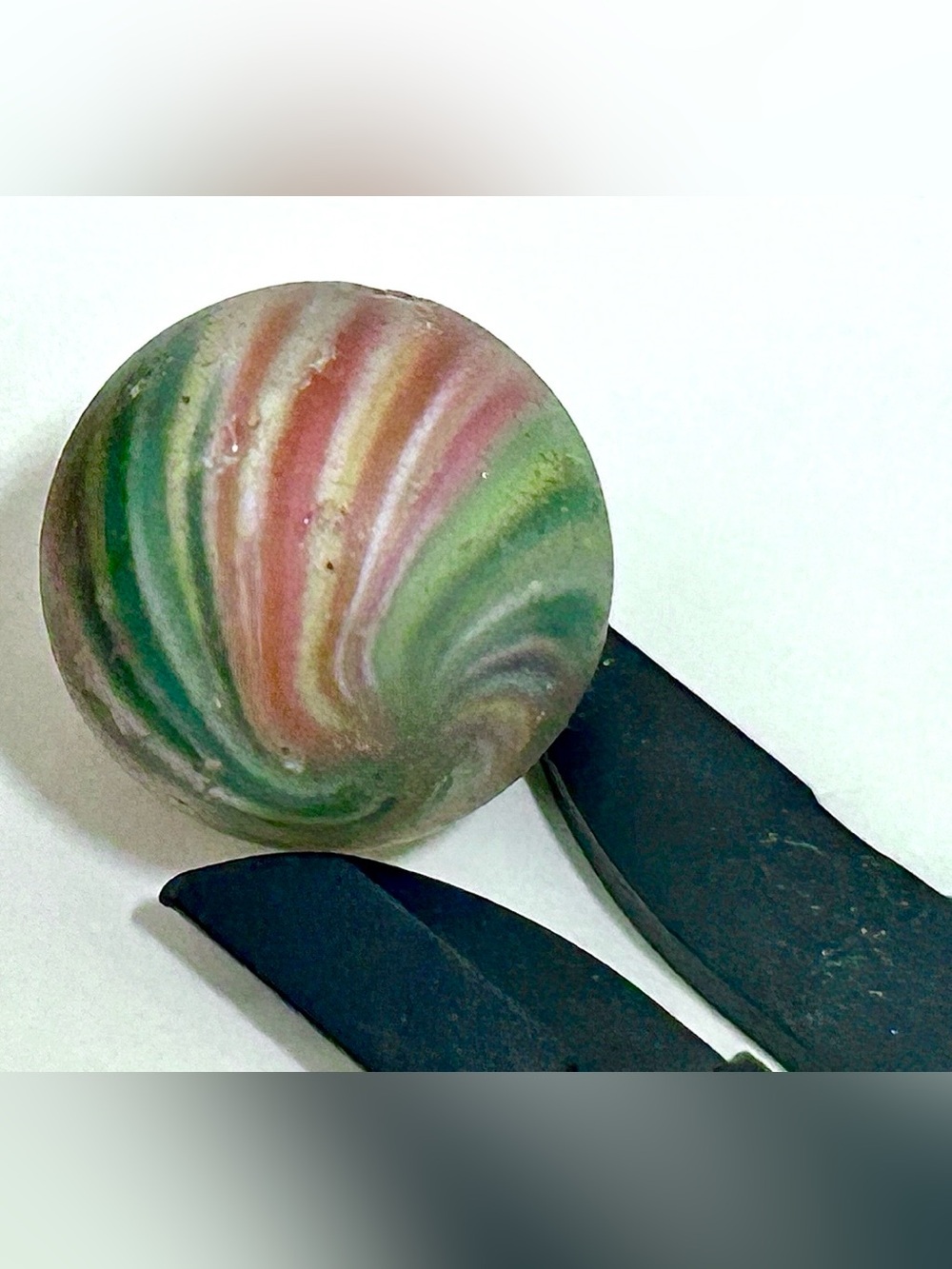 Antique German Onion Skin Rainbow Swirl Marble